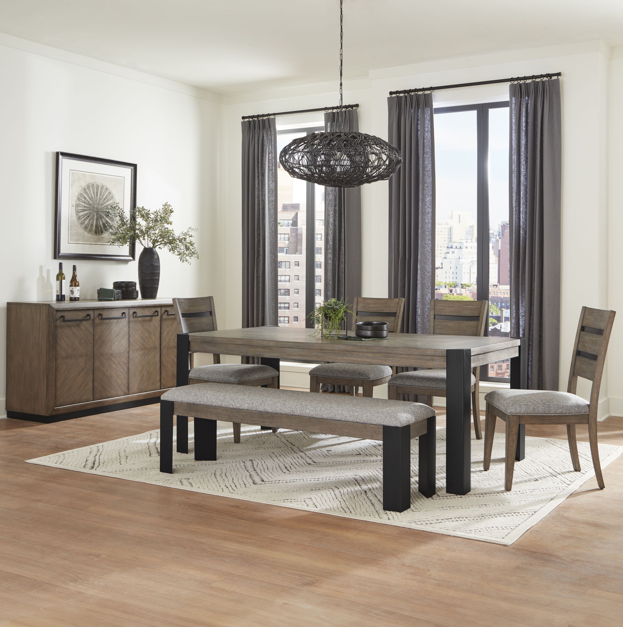 Cedar Fork - Rectangular Dining Table - Smoked Arabica