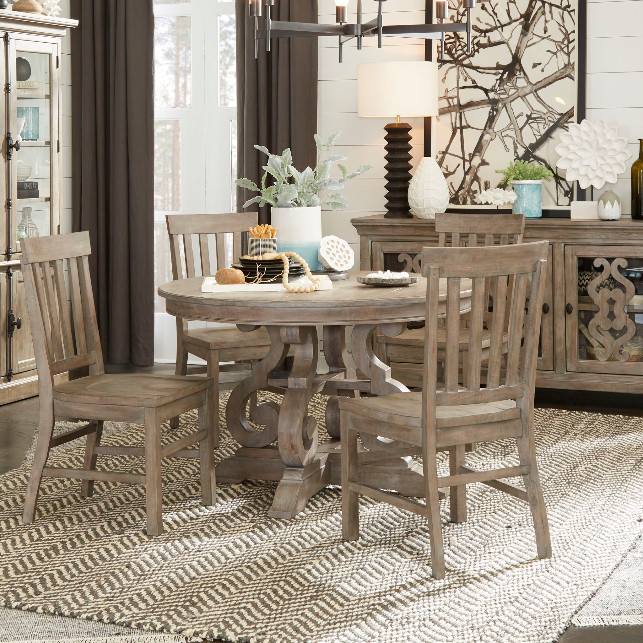 Tinley Park - 48" Round Dining Table - Dove Tail Gray