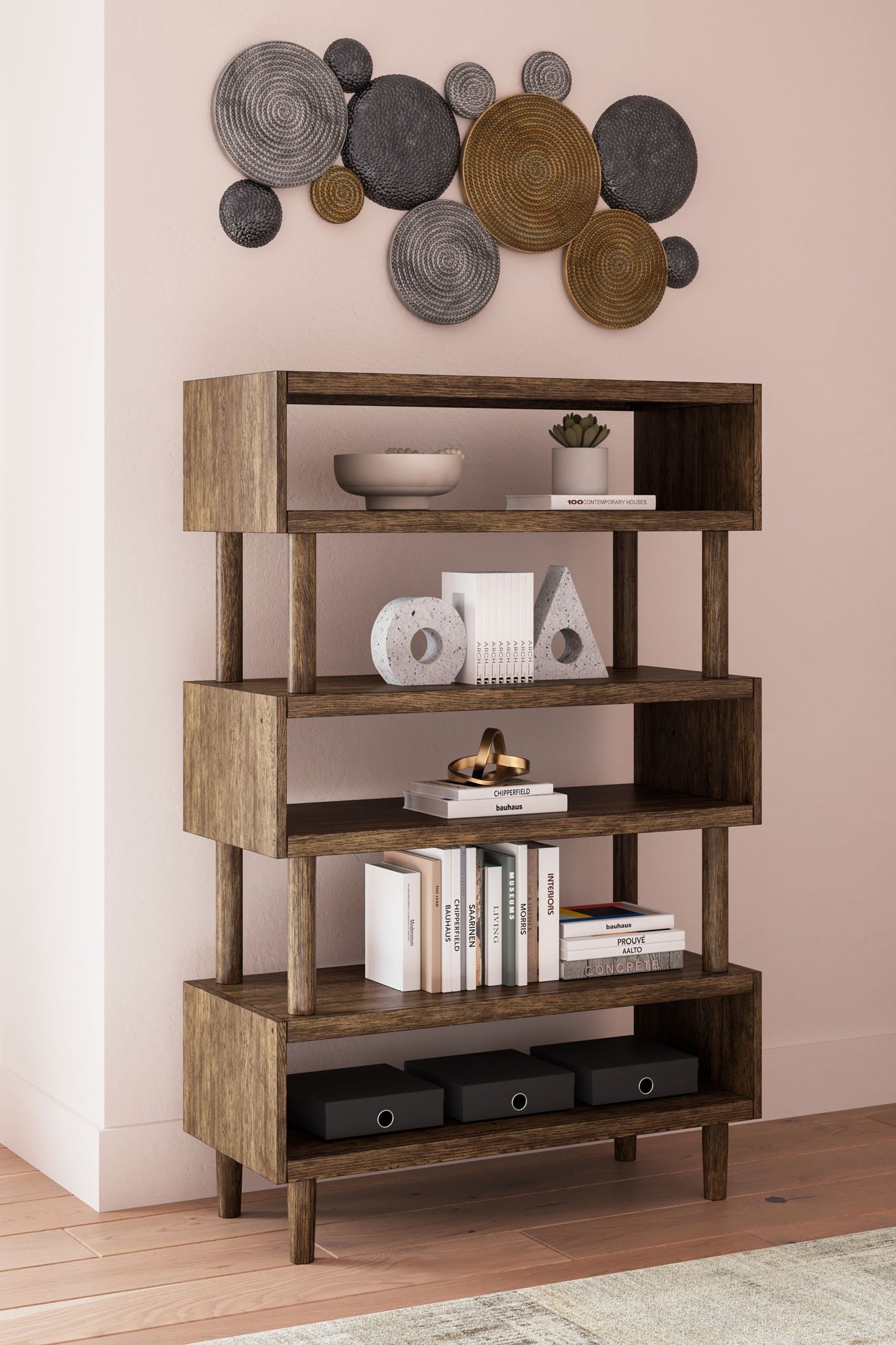 Austanny - Bookcase - Warm Brown