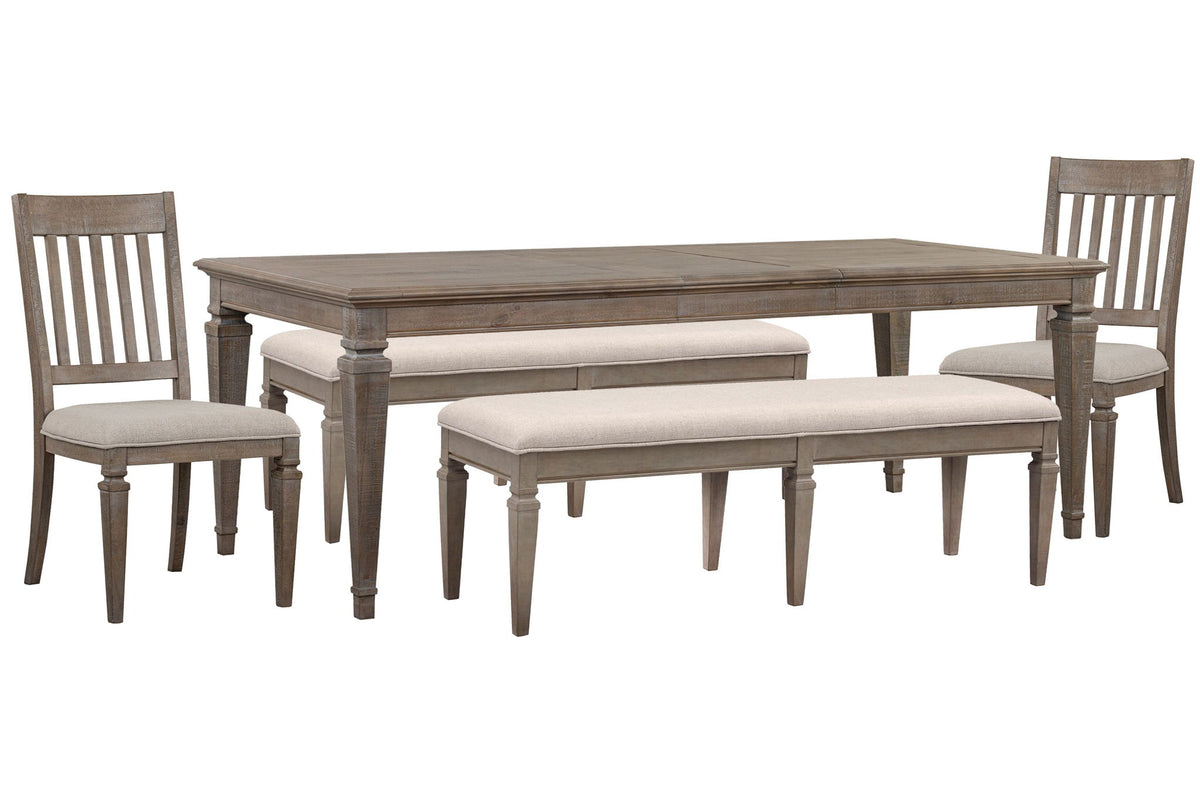 Lancaster - 5 Piece Extendable Rectangular Dining Table Set