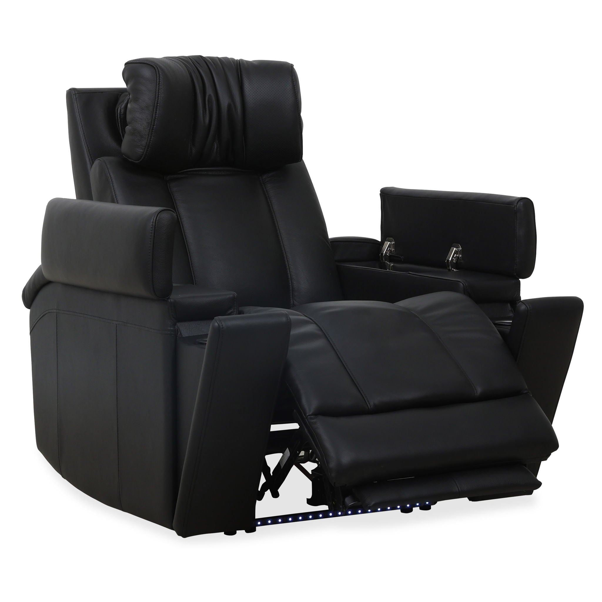Phoenix - Zero Gravity Power 3 Seat Home Theater Seating With 2 Wedges And Immersive Audio