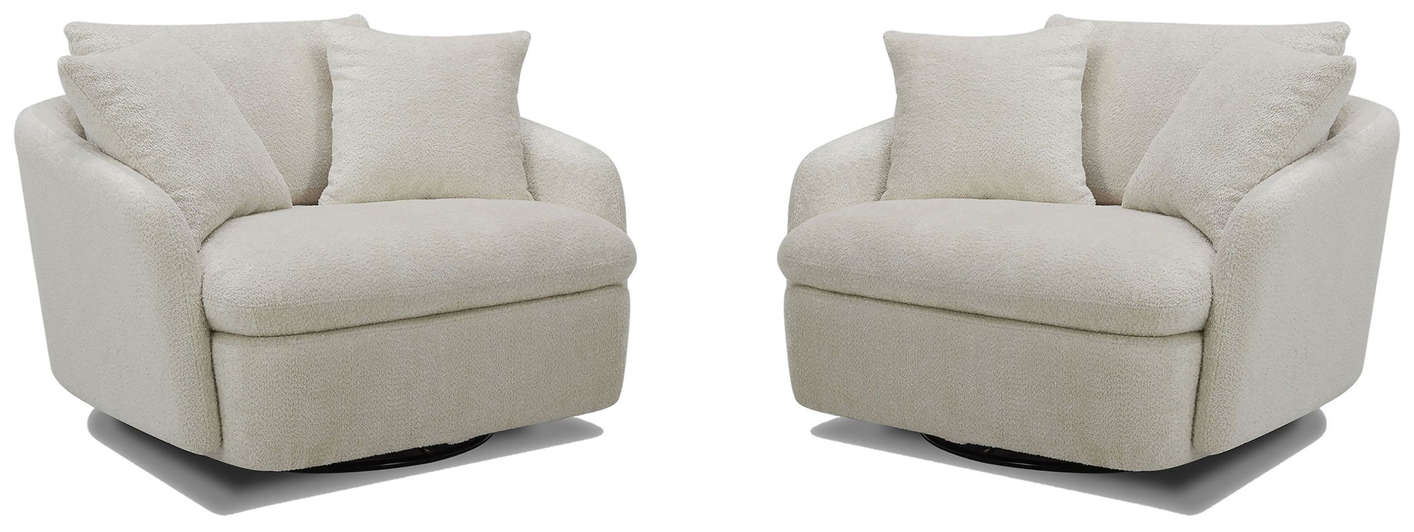 Boomer - Large Swivel Chair with 2 Pillows