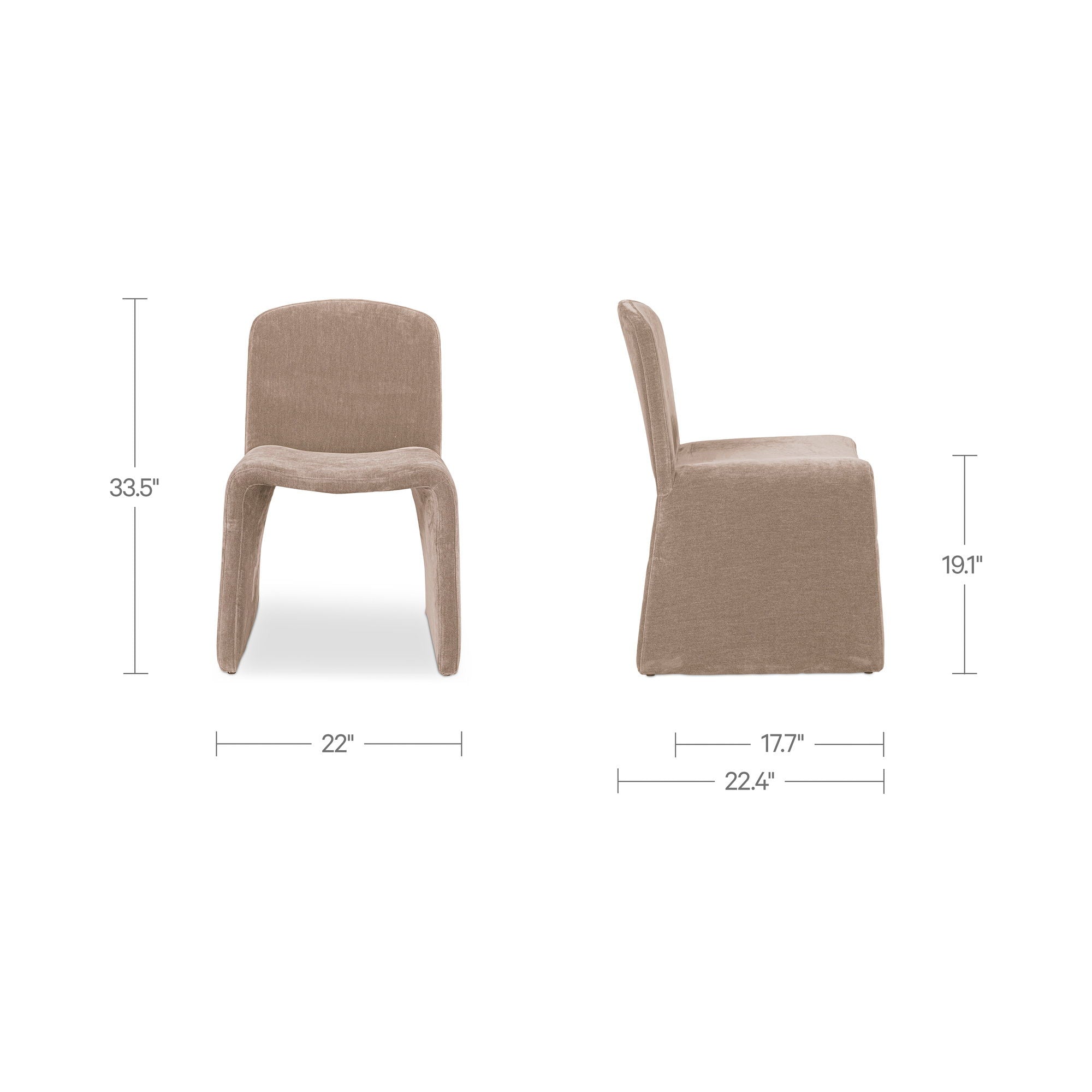 Ella - Side Chair - Light Brown
