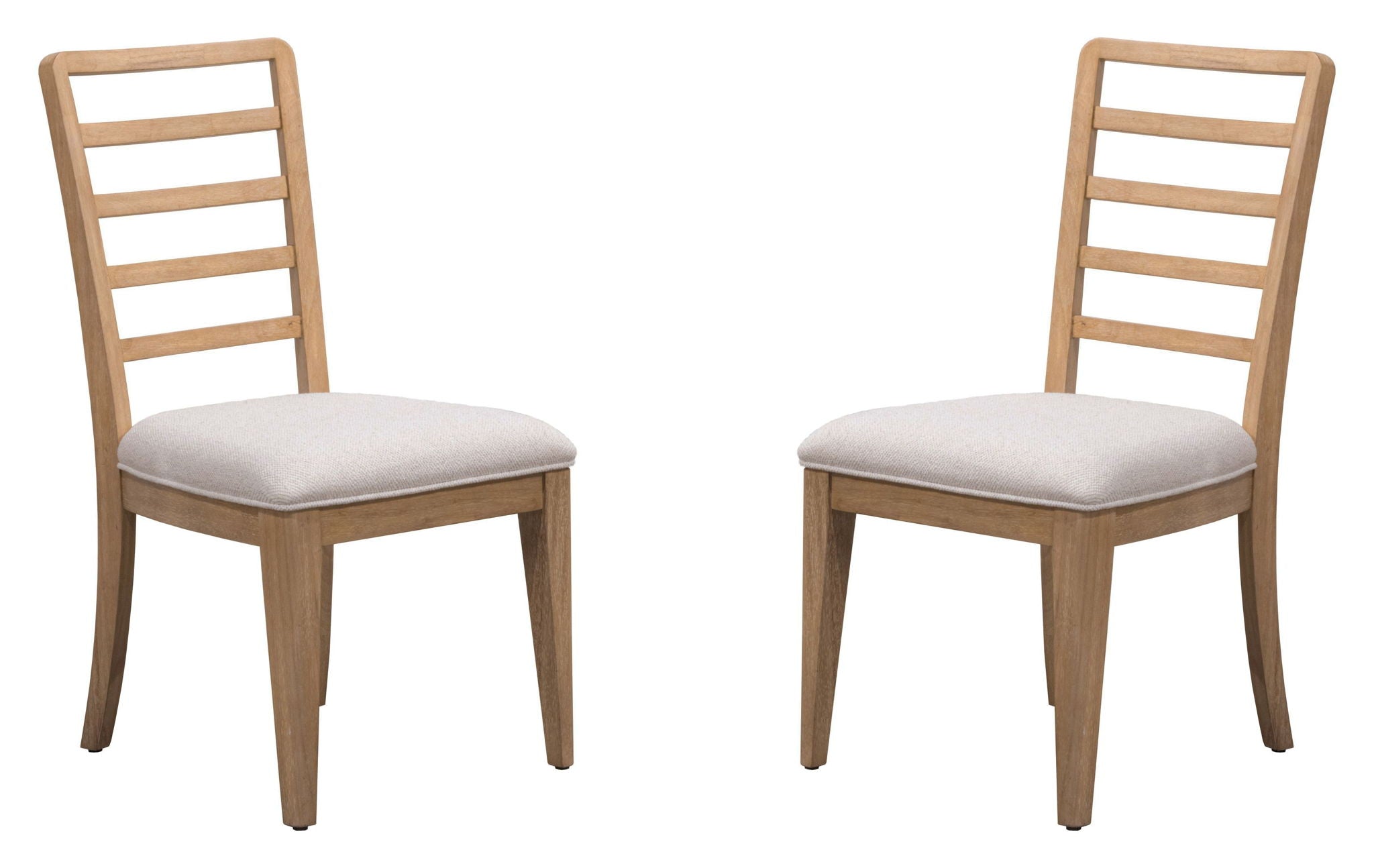 Escape - Ladder Back Dining Chair (Set of 2) - Glazed Natural Oak Mirage Mist