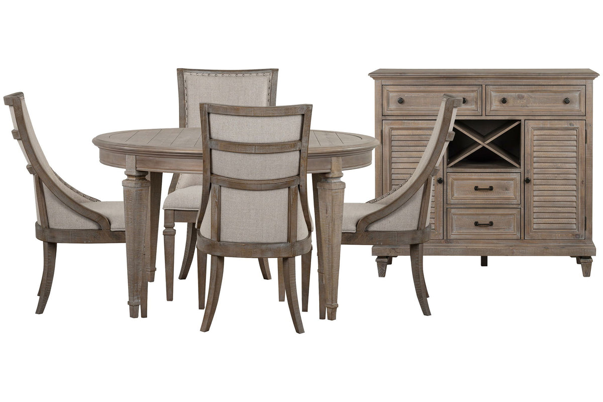 Lancaster - Extendable Round Dining Table Set