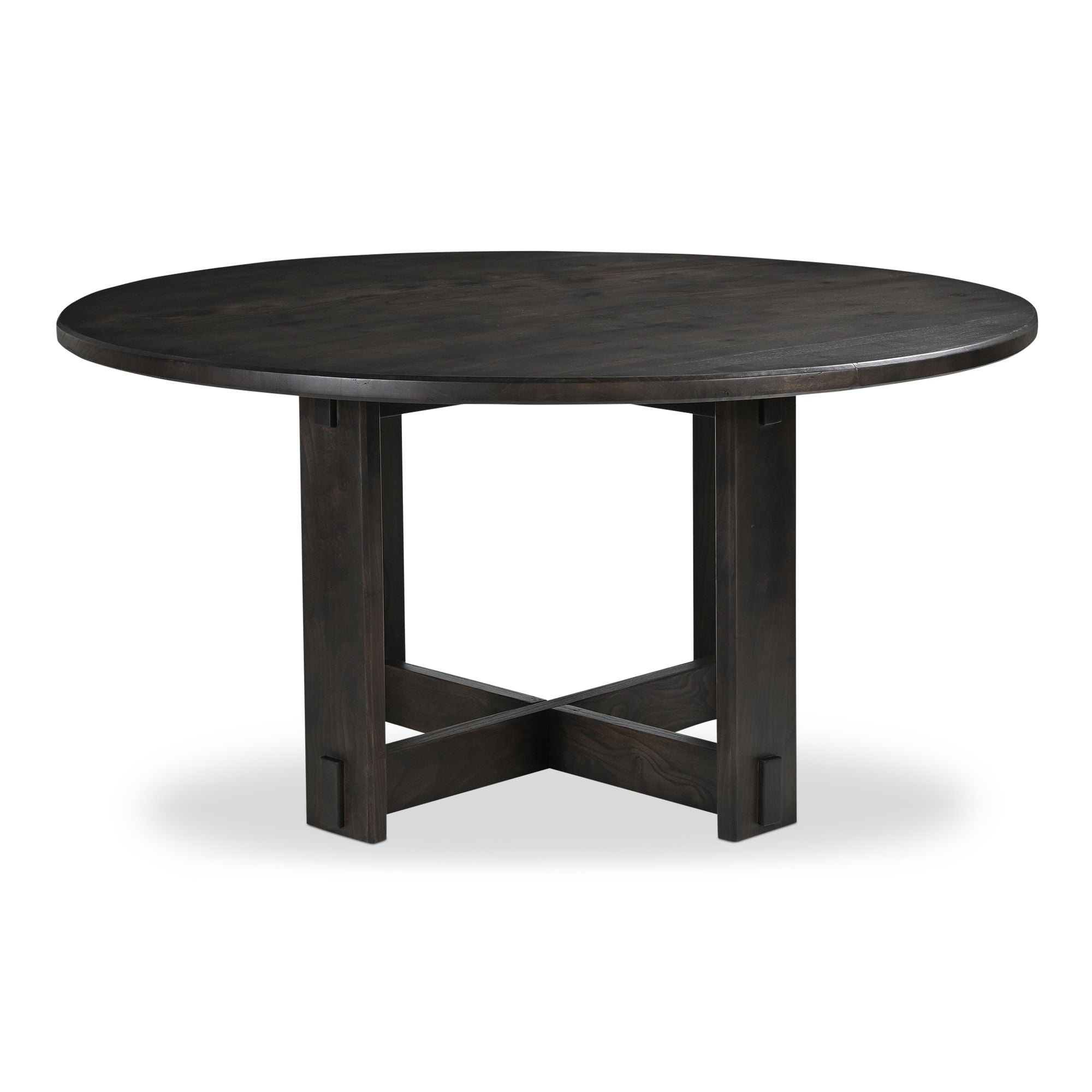 Glenn - Round Dining Table - Dark Brown