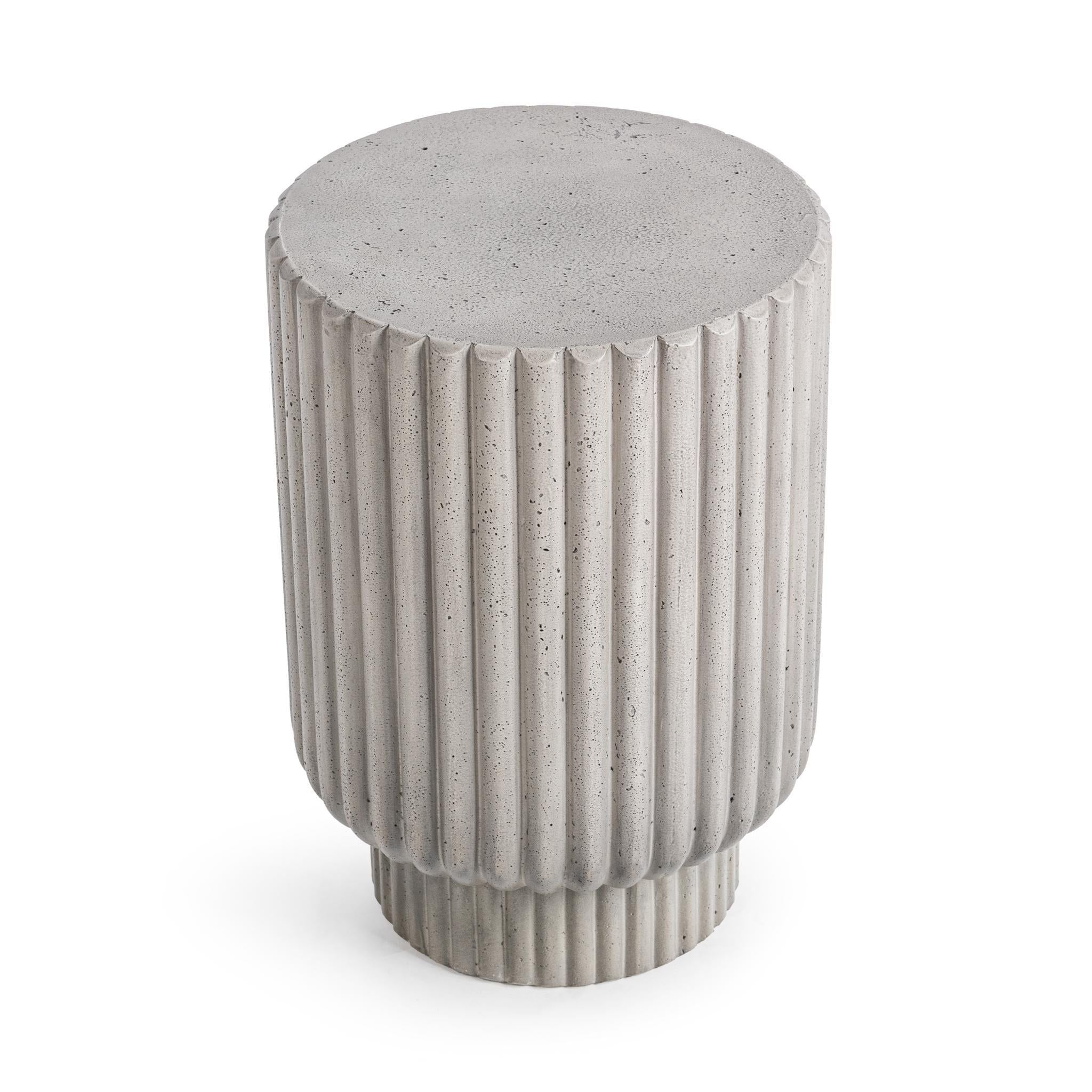 Givens - Outdoor Accent Table - Light Gray