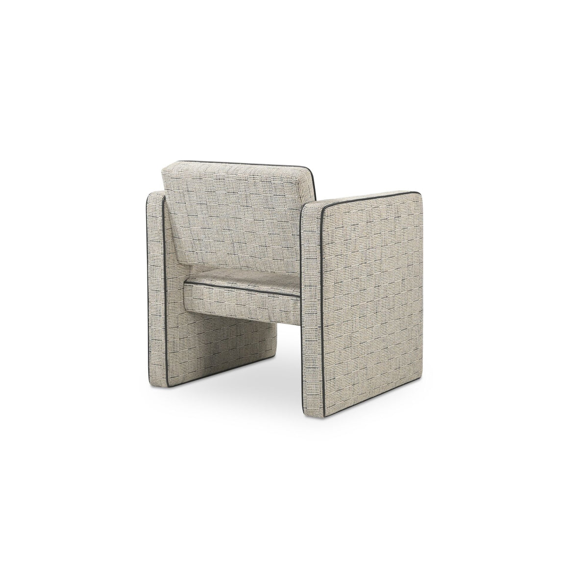 Harris - Accent Chair - Black / Beige Weave
