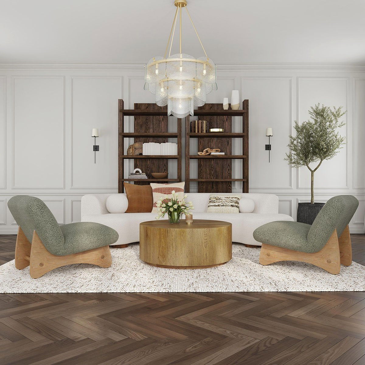 Layne - Round Coffee Table With Casters