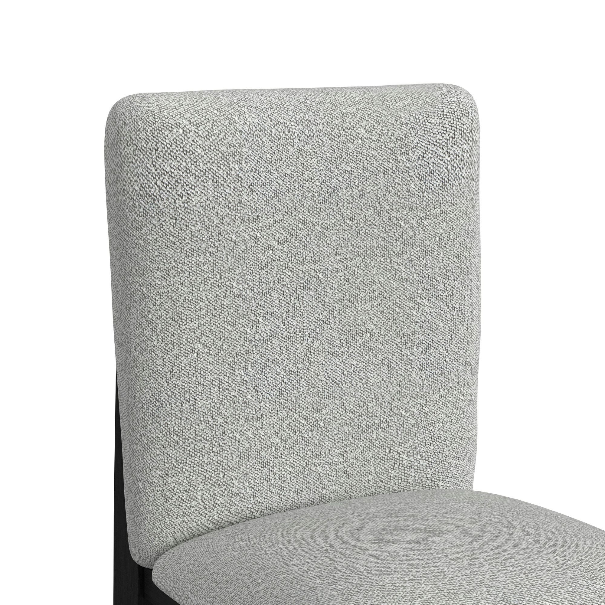 Portland - Square Back Fabric Barstool (Set of 2) - Gray / Black