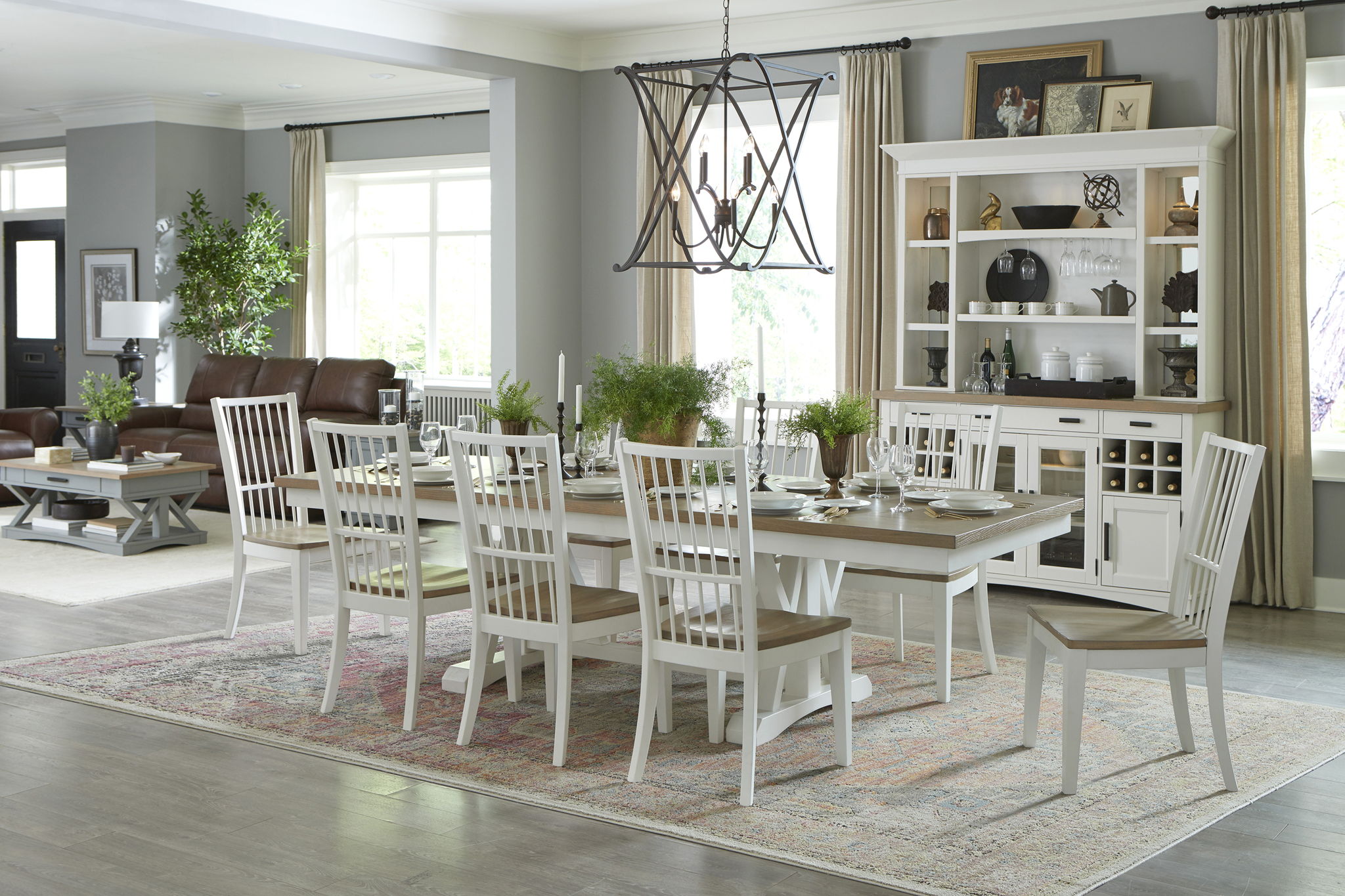 Americana Modern Dining - Spindle Back Dining Chair (Set of 2) - Cotton White