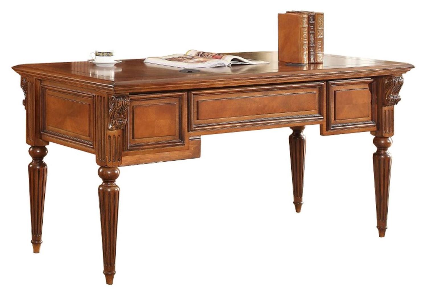 Huntington - Writing Desk - Antique Vintage Pecan