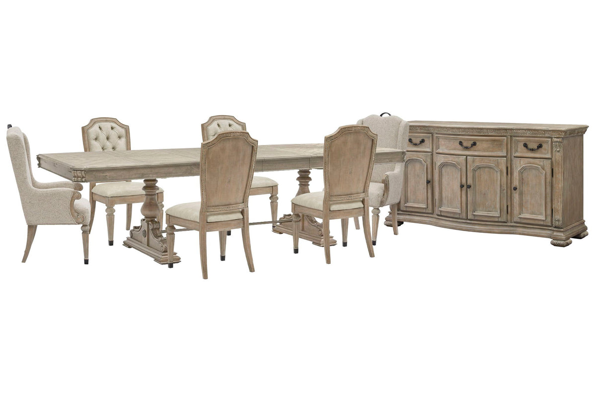 Marisol - Extendable Trestle Dining Table Set