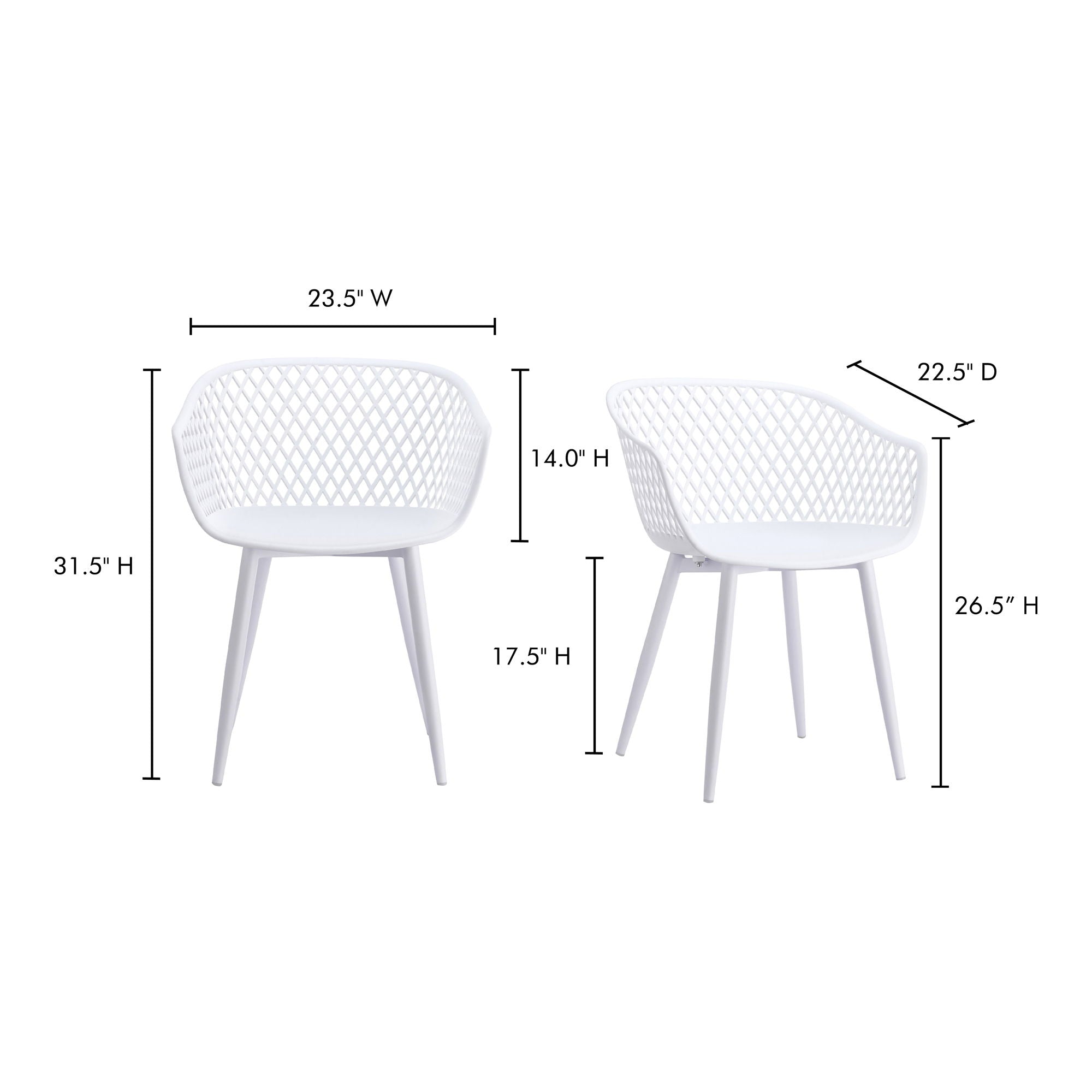 Piazza - Outdoor Chair (Set of 2) - White
