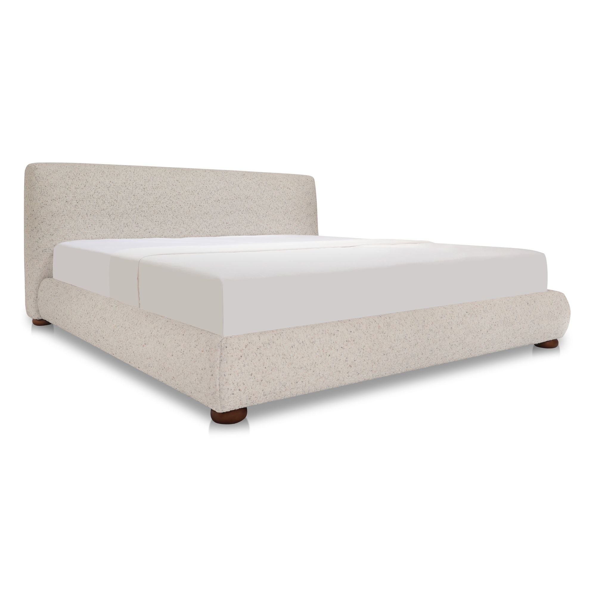 Beau - Queen Storage Bed - Speckled Light Gray