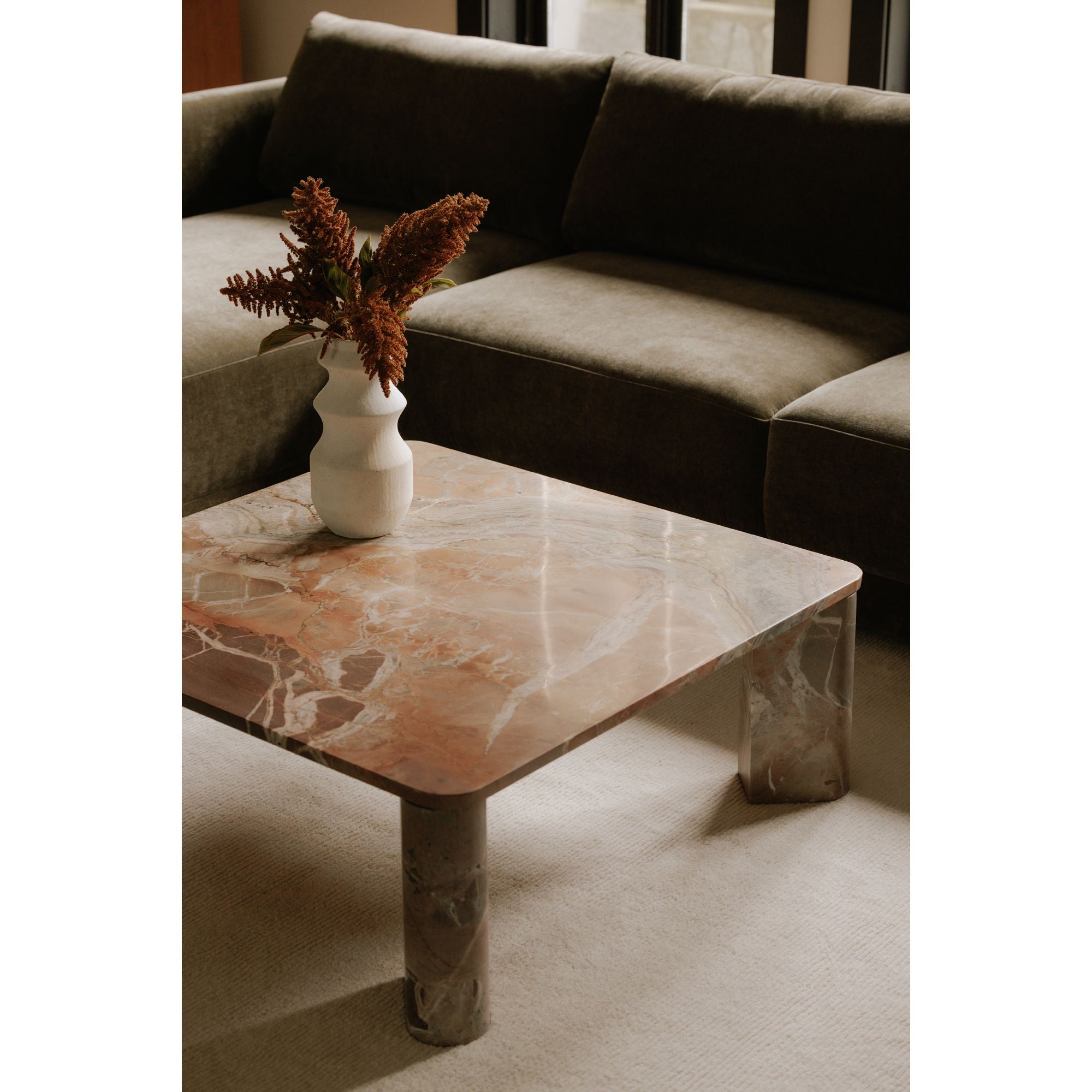 Segment - Coffee Table - Orange Lavante Marble