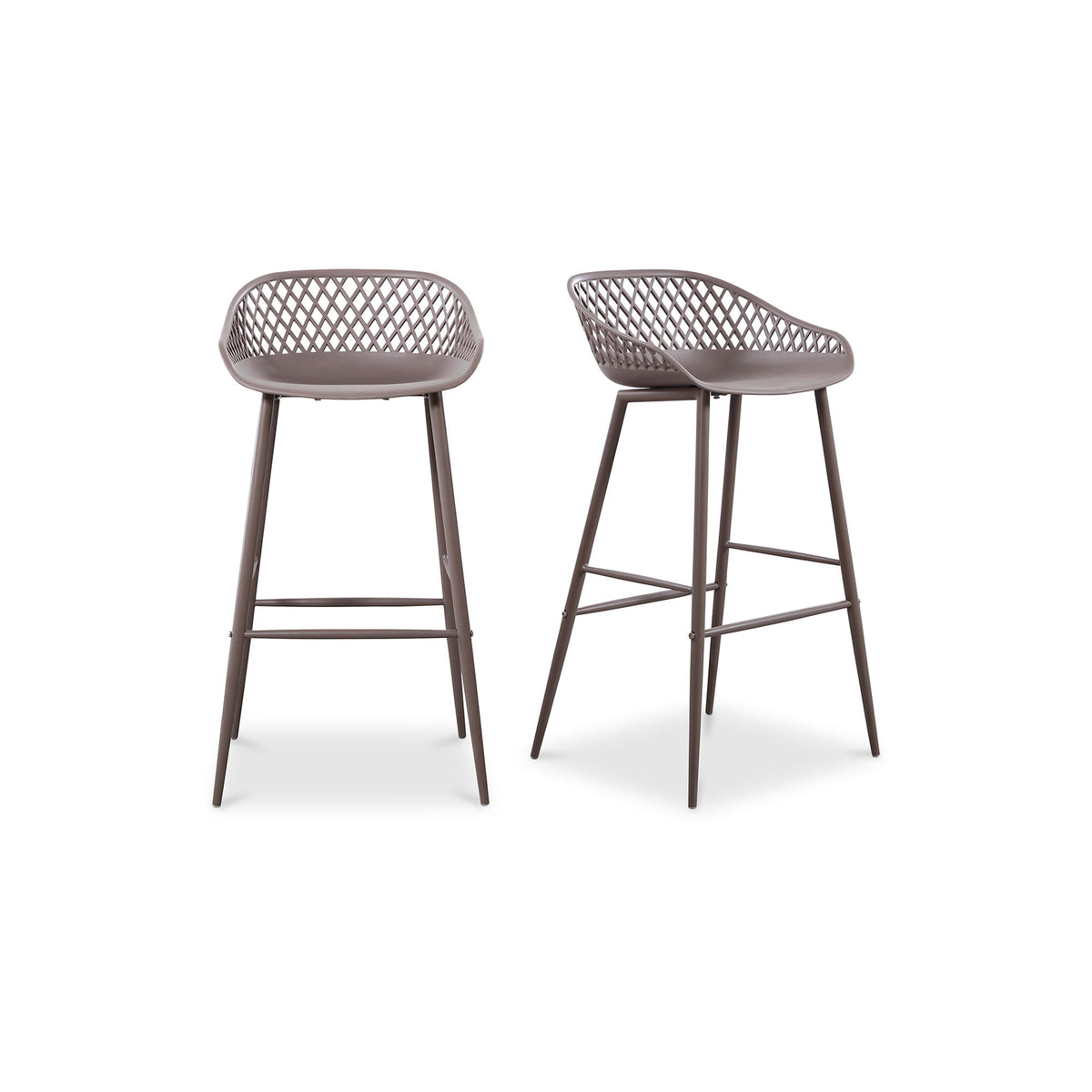 Piazza - Outdoor Barstool (Set of 2) - Gray