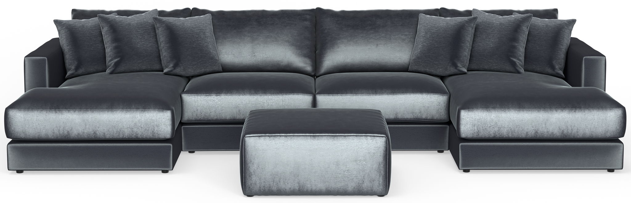 Remington - Modular Sofa And Cocktail Ottoman - Slate