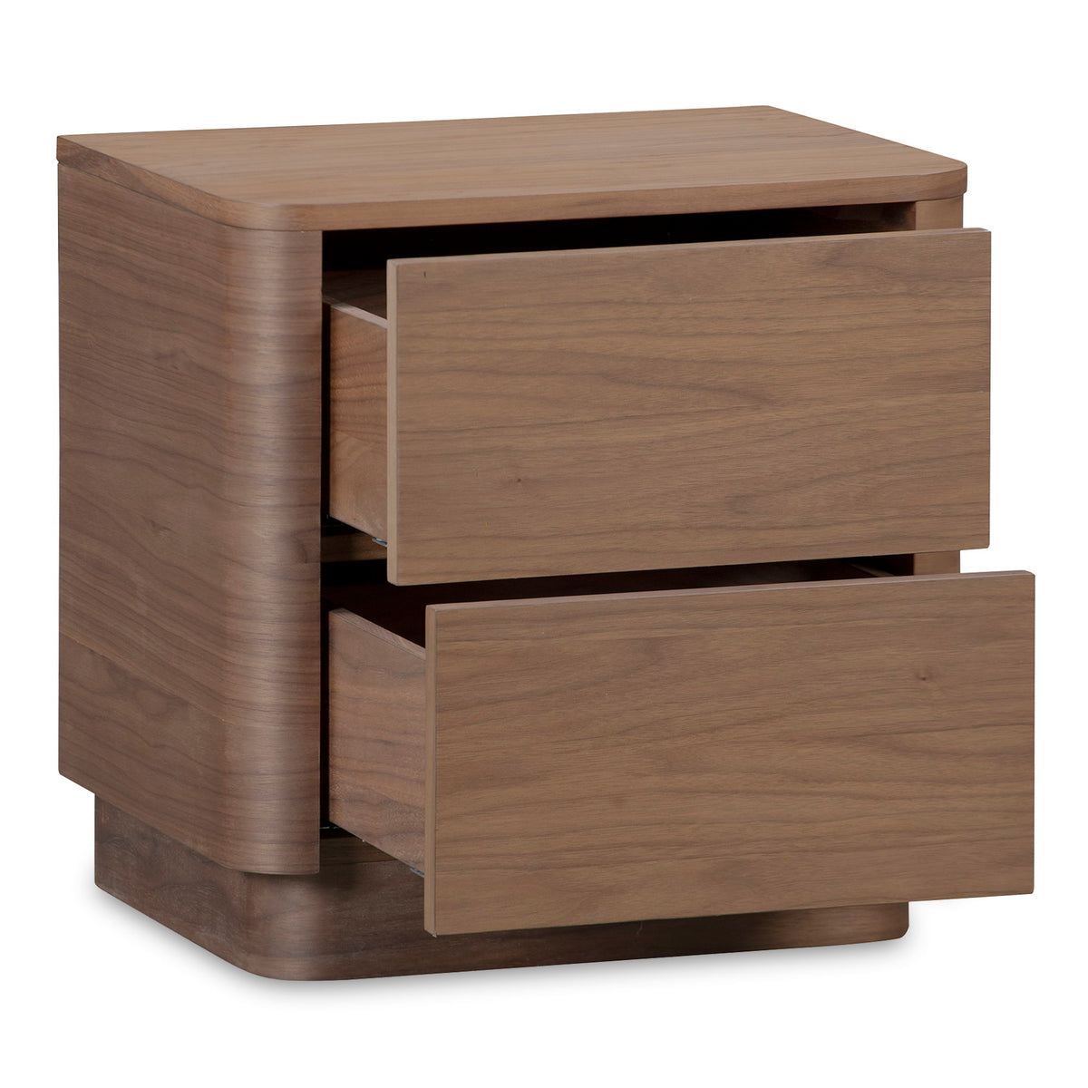 Round Off - Tall Nightstand - Walnut
