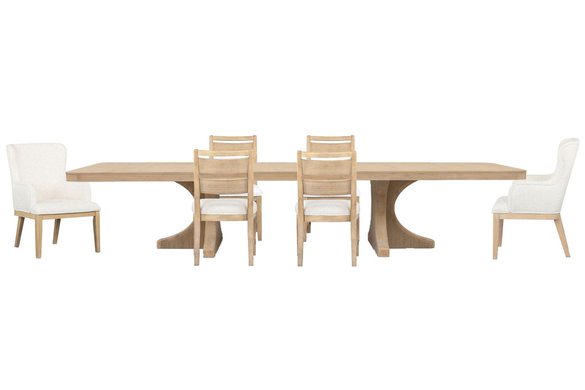 Somerset - Extendable Trestle Dining Table Set