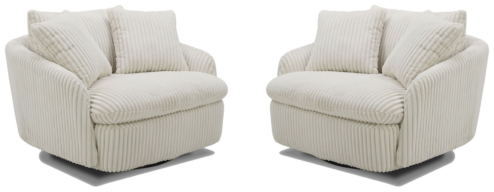 Boomer - Large Swivel Chair with 2 Pillows