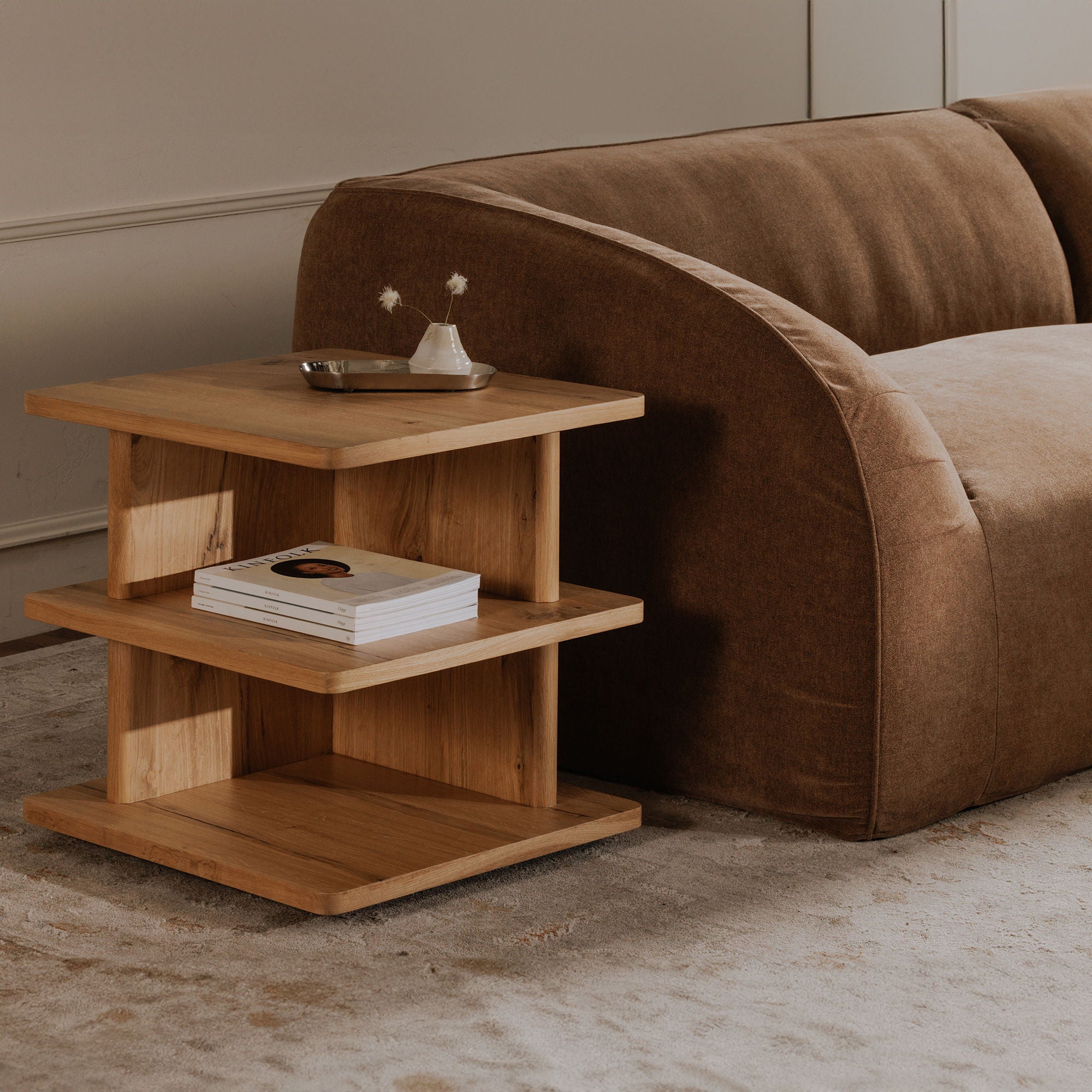 Casey - Side Table - Light Brown