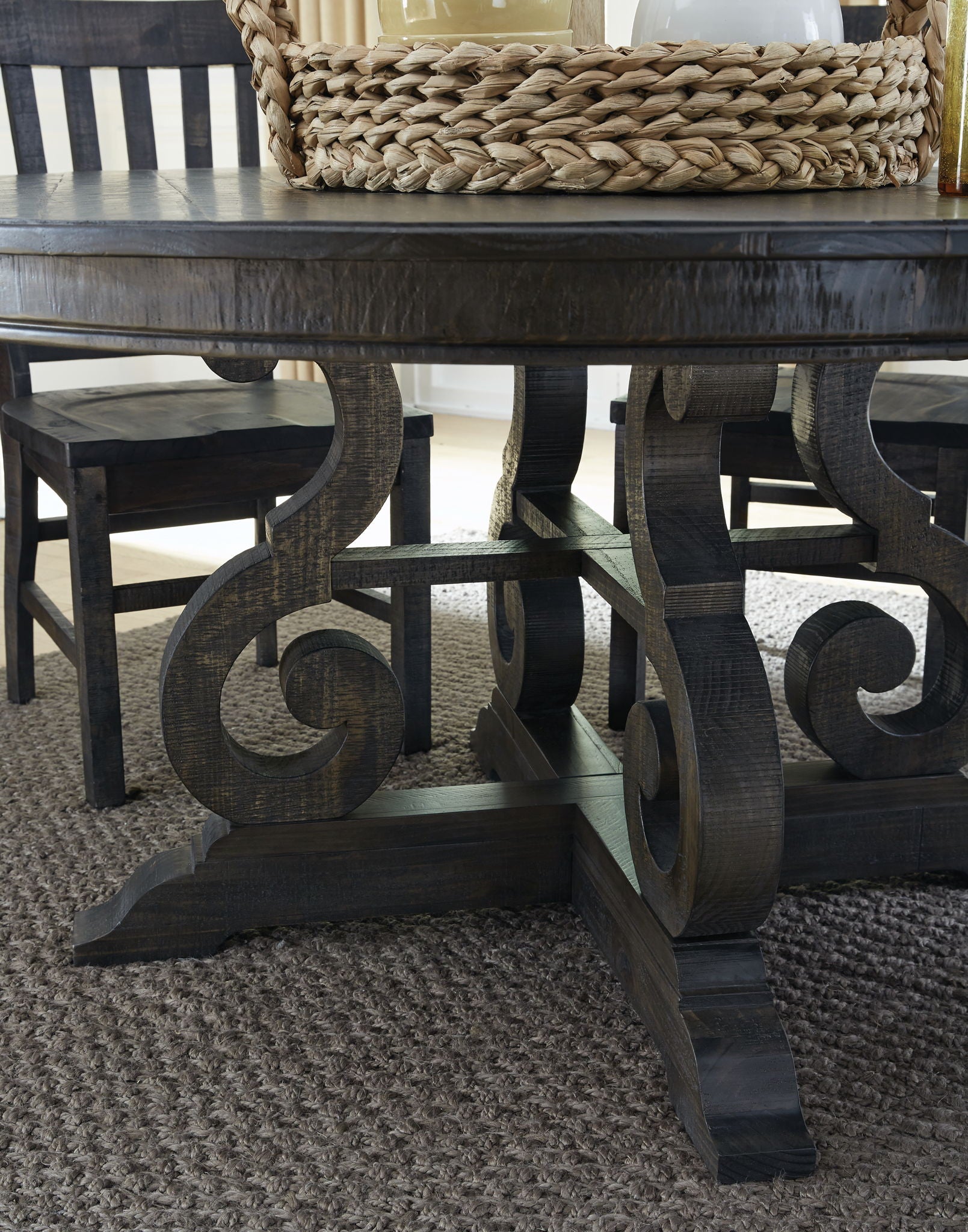 Bellamy - 48" Round Dining Table - Peppercorn