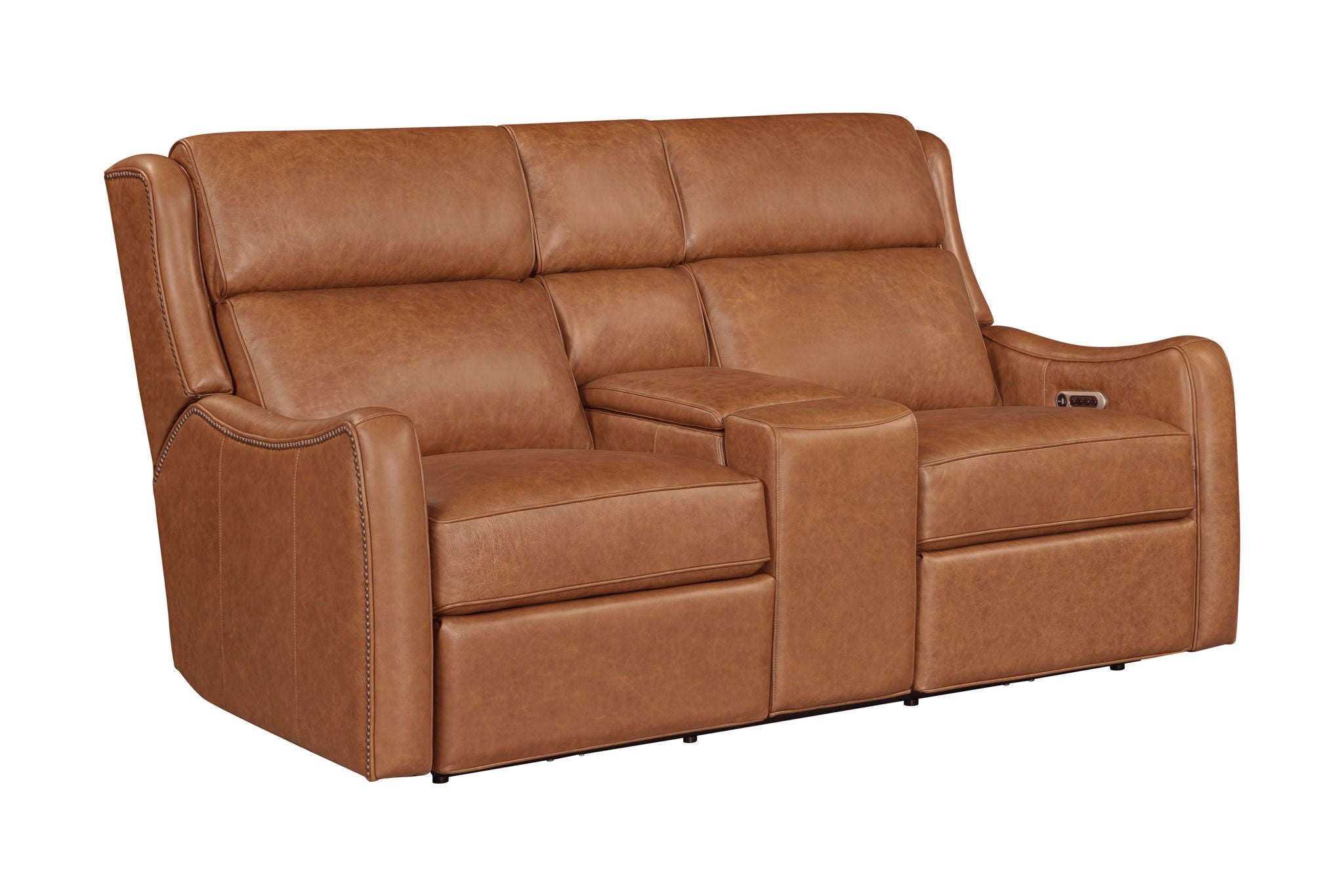Channing - Power Zero Gravity Tilt Console Loveseat P3 - Renaissance Cinnamon