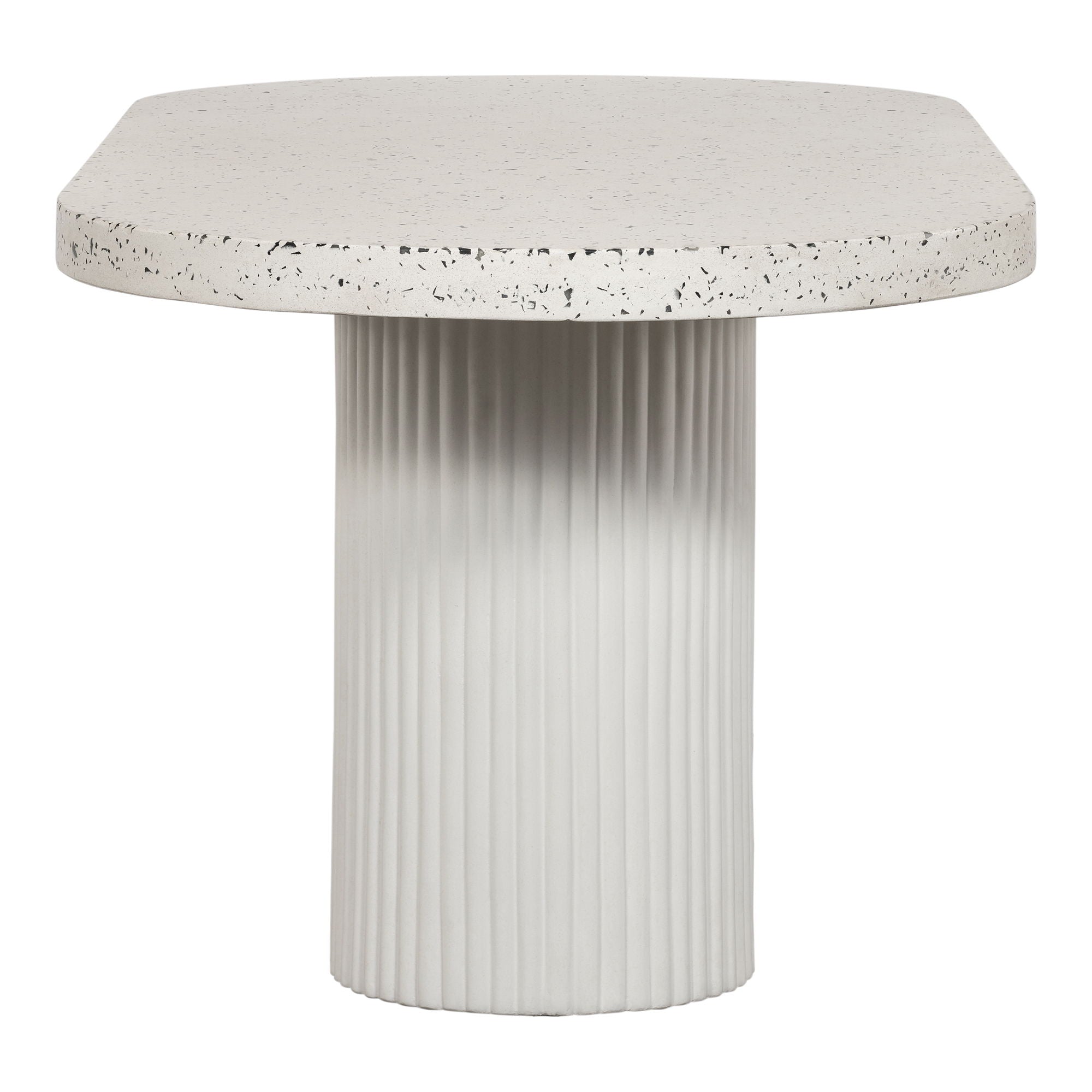 Lyon - Outdoor Cement Dining Table - Pearl Silver