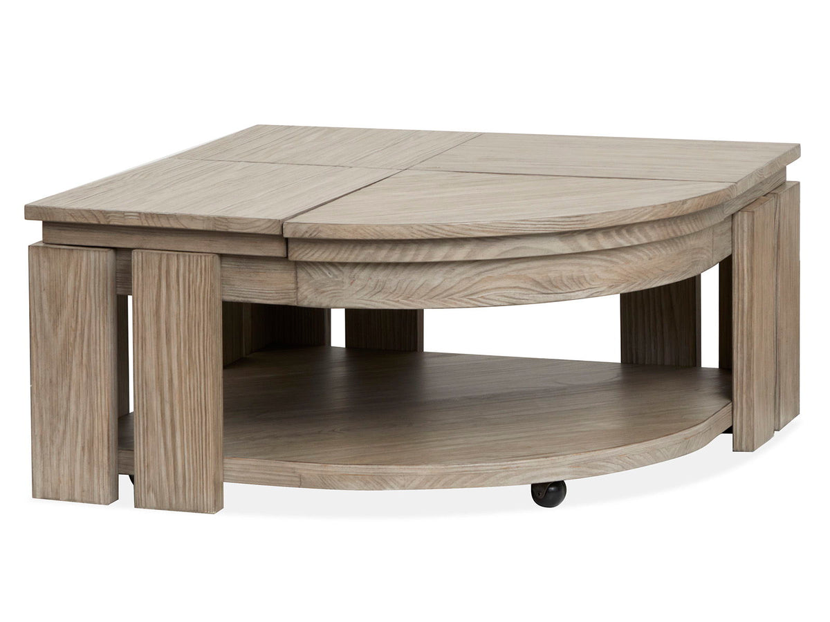 Conrad - Pie Shaped Lift Top Cocktail Table Set
