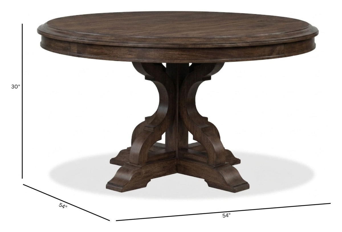 Jubilee - 54" Round Dining Table - Brown