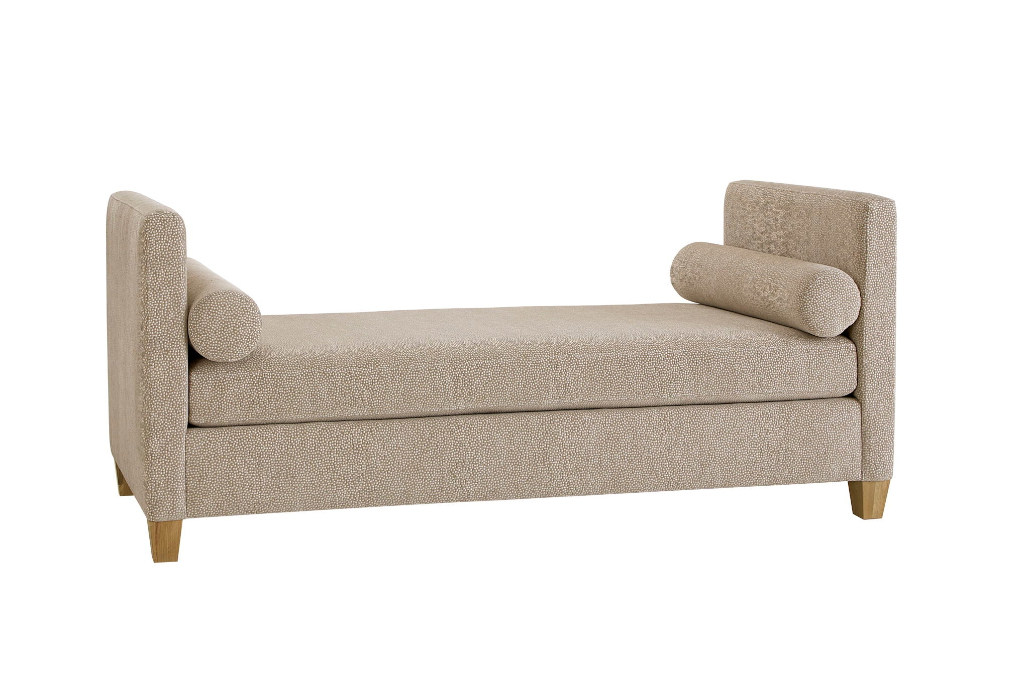 Tide & Timber - Tan Antelope Upholstery Day Bed With Twin Mattress And 4 Legs