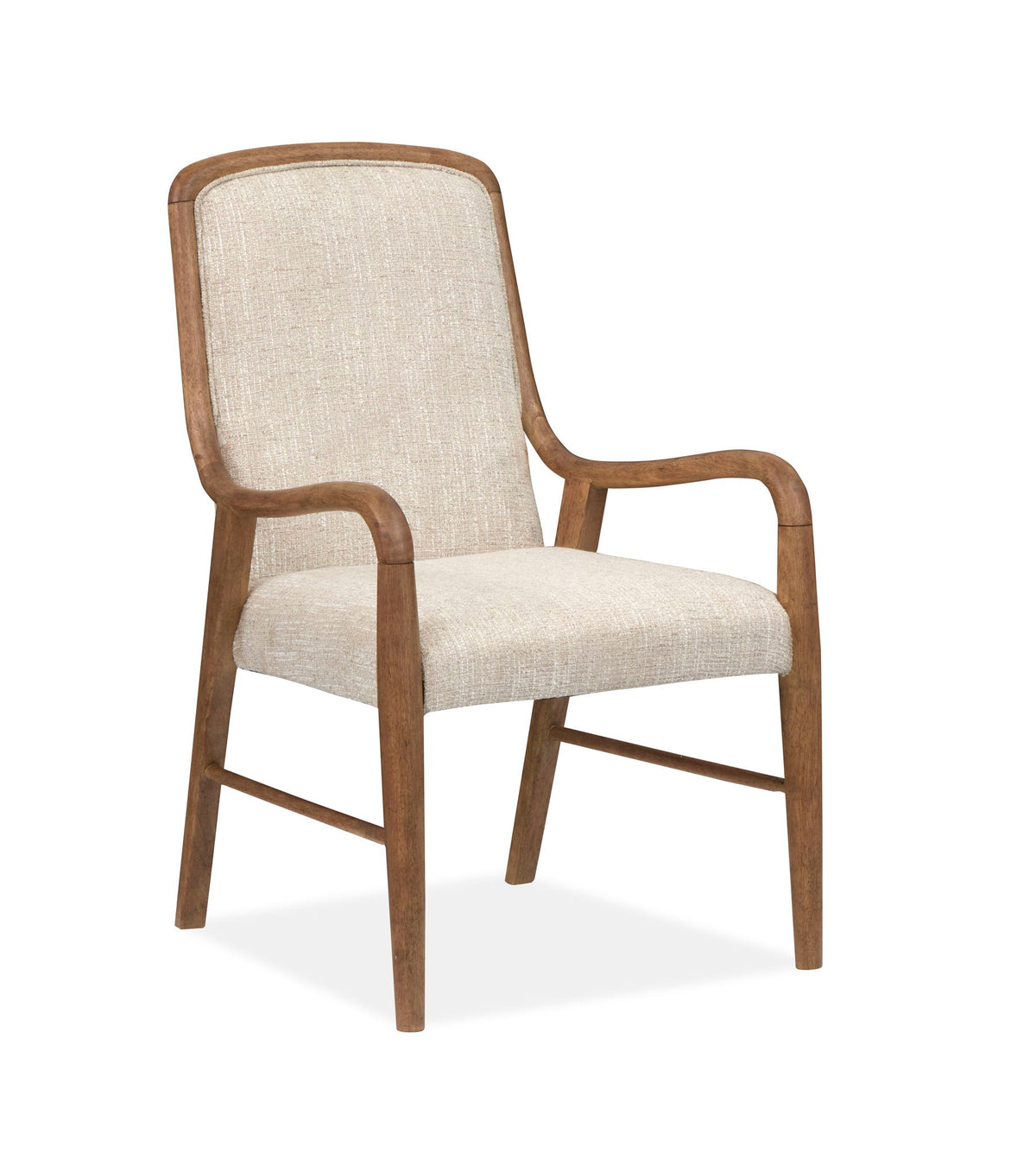 Woodward - Wood Slat Back Arm Chair (Set of 2) - Dark Clove / White