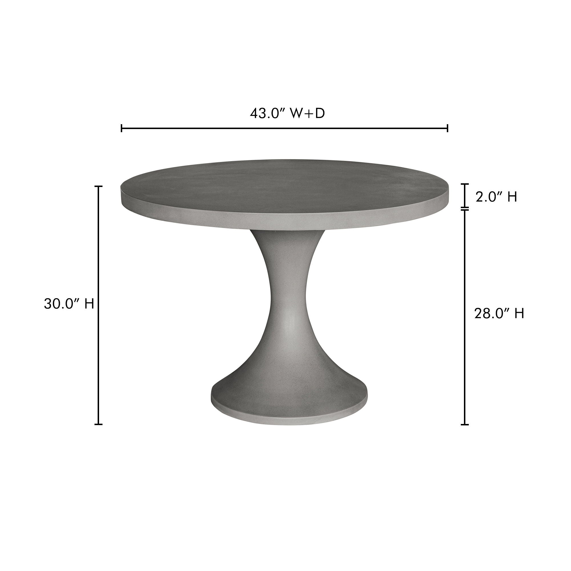 Isadora - Outdoor Dining Table - Dark Gray