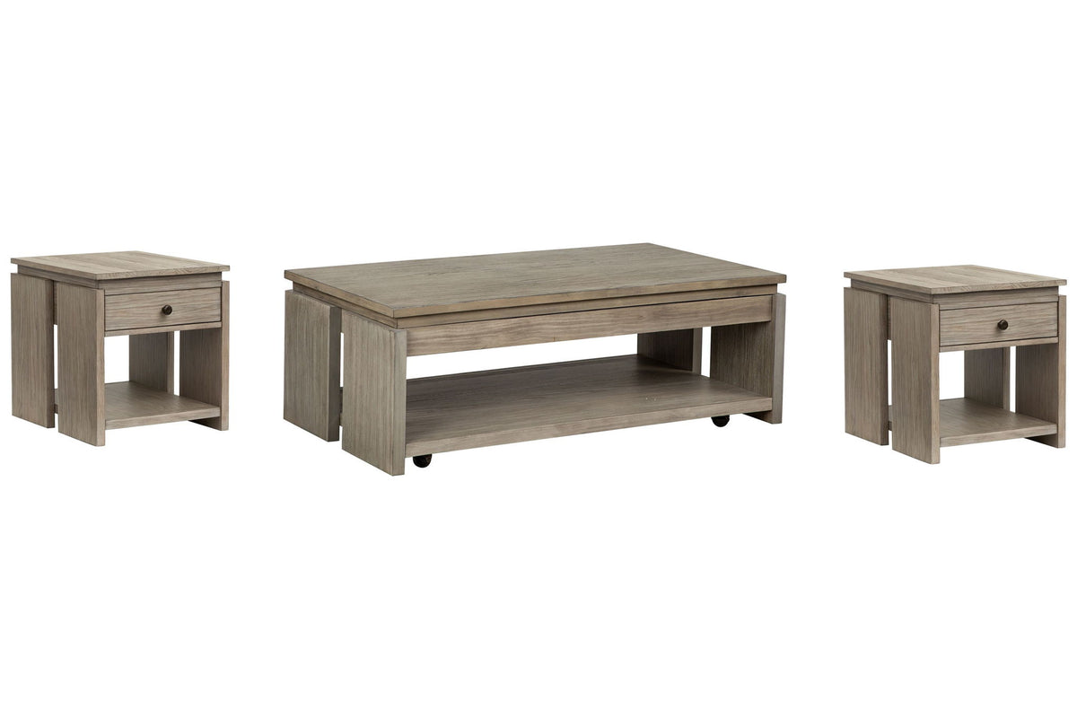 Conrad - Rectangular Lift Top Storage Cocktail Table Set