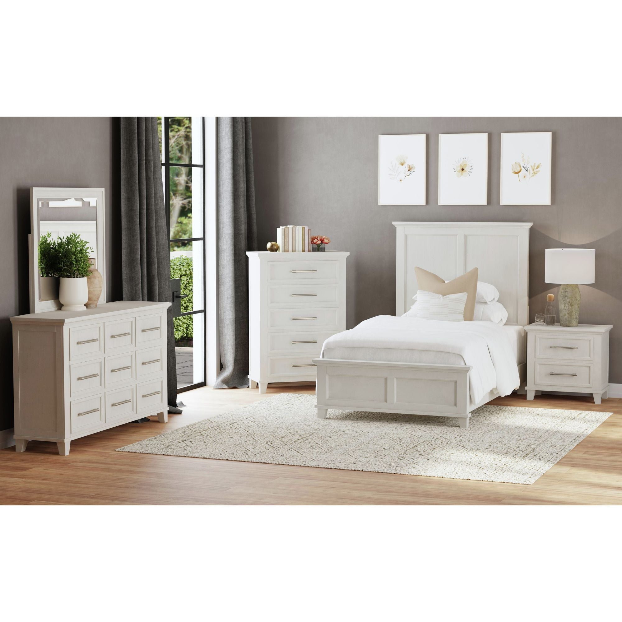 Canterbury - Twin Panel 3 Piece Bedroom Set - Ivory