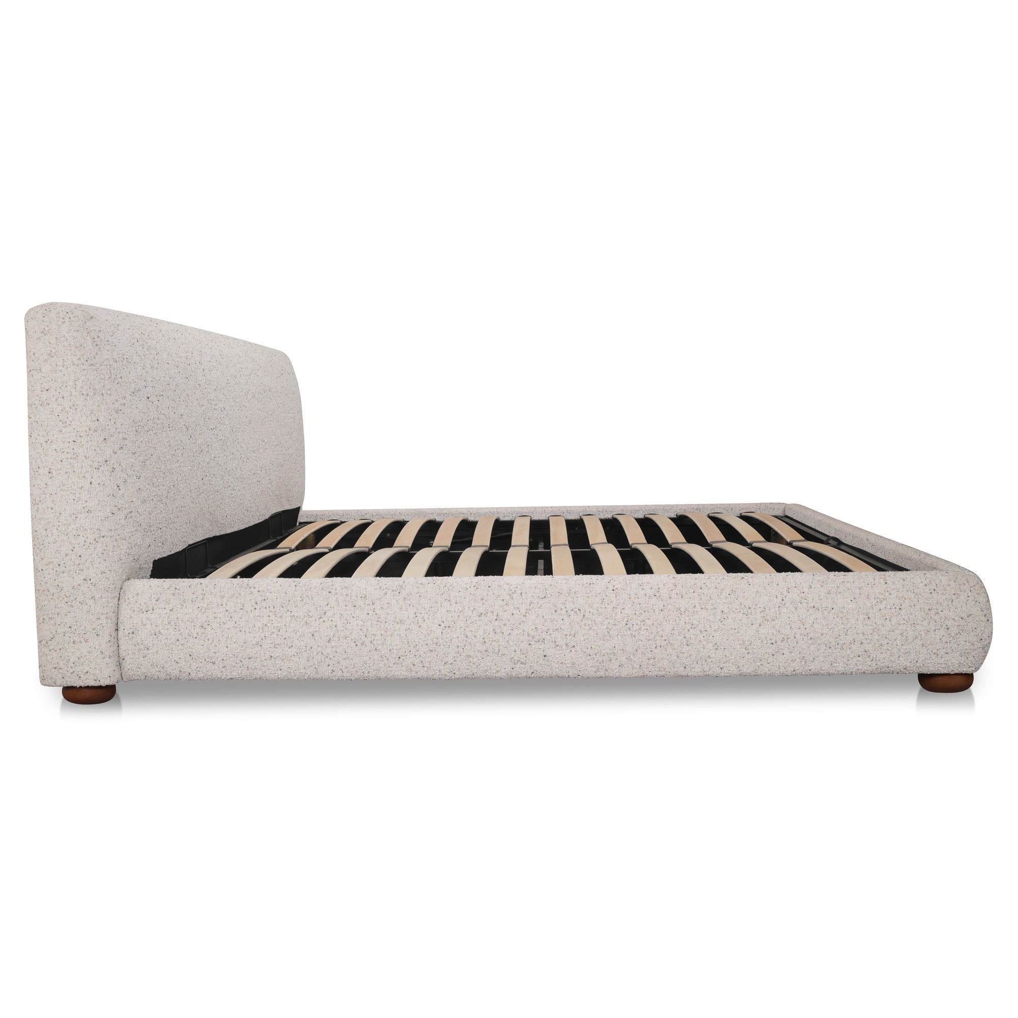 Beau - Queen Storage Bed - Speckled Light Gray