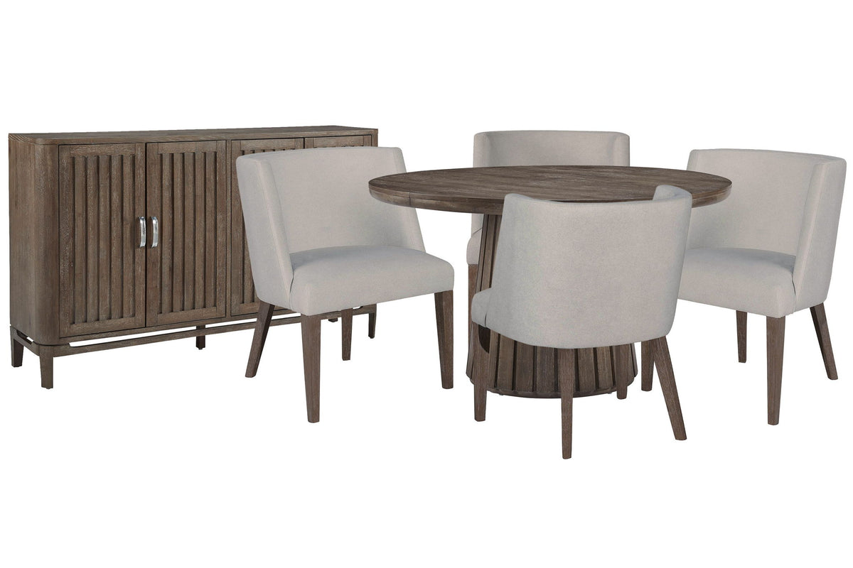 Kavanaugh - Extendable Round Dining Table Set