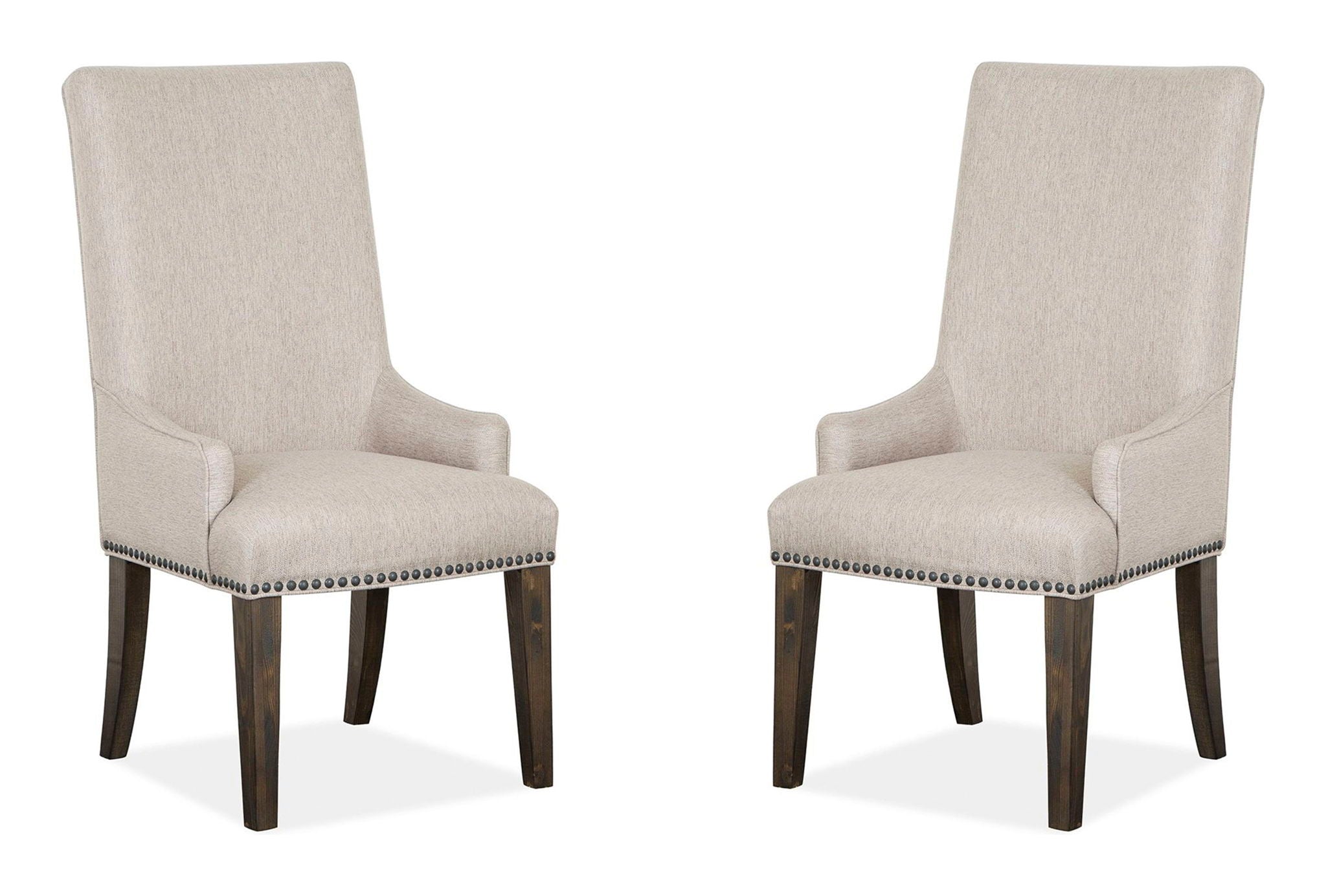 Bellamy - Upholstered Host Chair (Set of 2) - Peppercorn