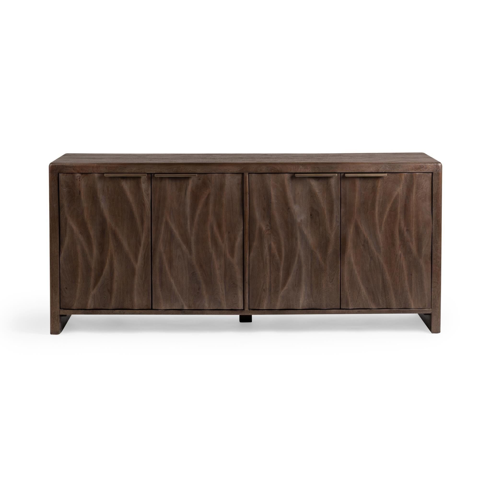 Braxton - 4 Door Cabinet - Tundra Brown