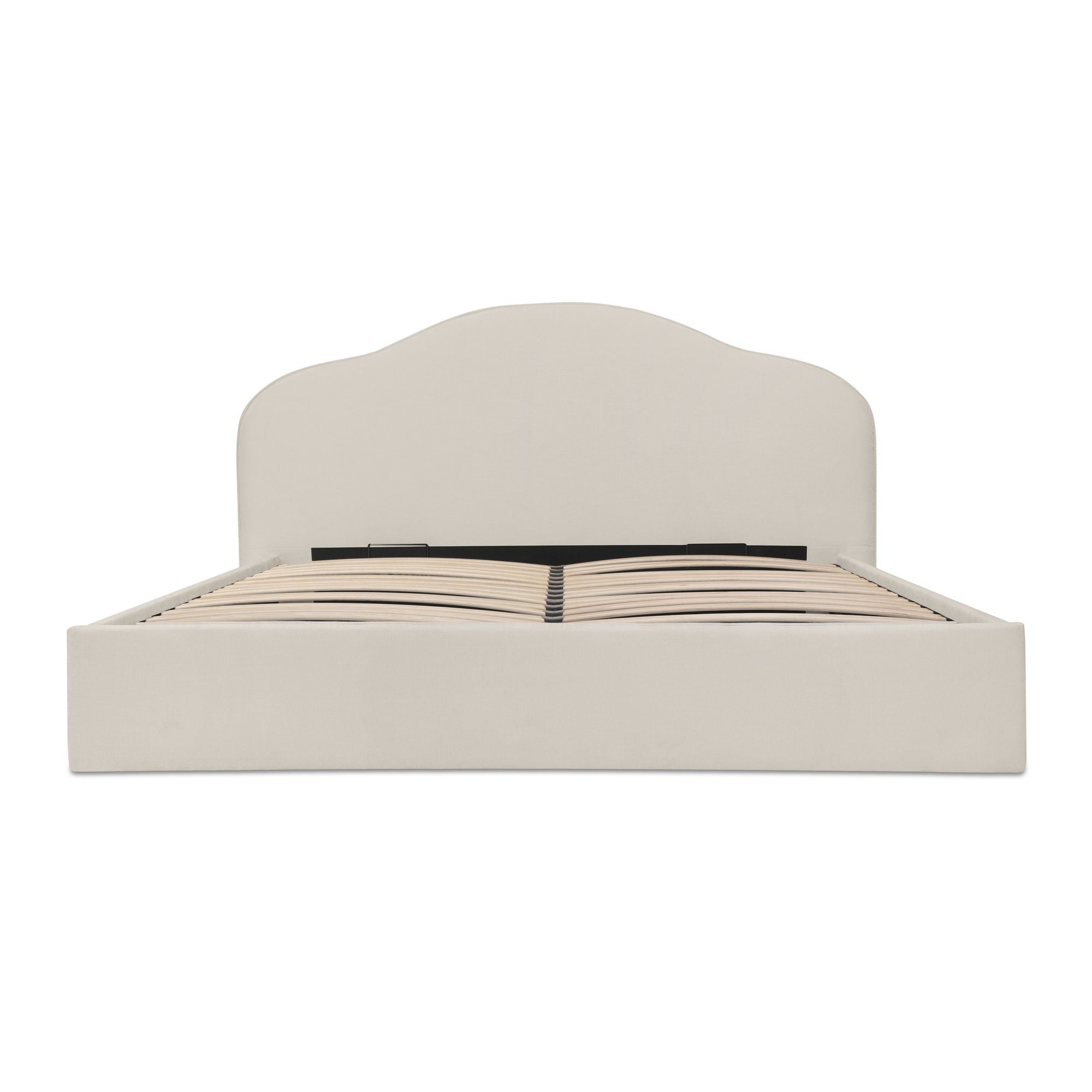 Maggie - King Storage Bed - Cream