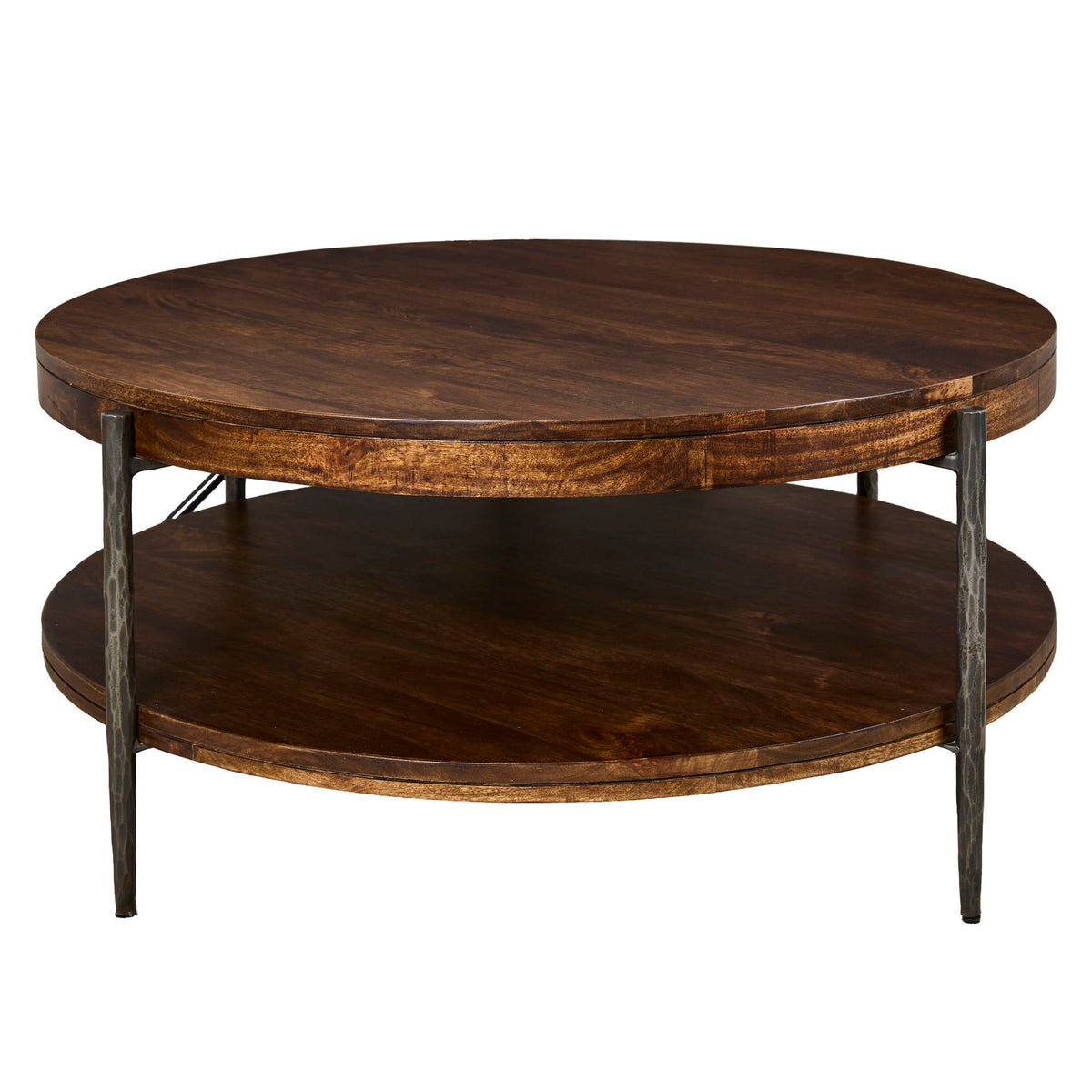 Bengal - 41" Round Cocktail Table With 2 End Tables - Hickory Brown