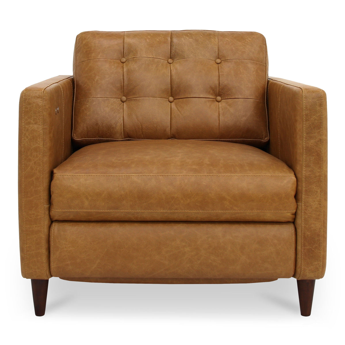 Bridgers - Leather Power Recliner Chair - Tan