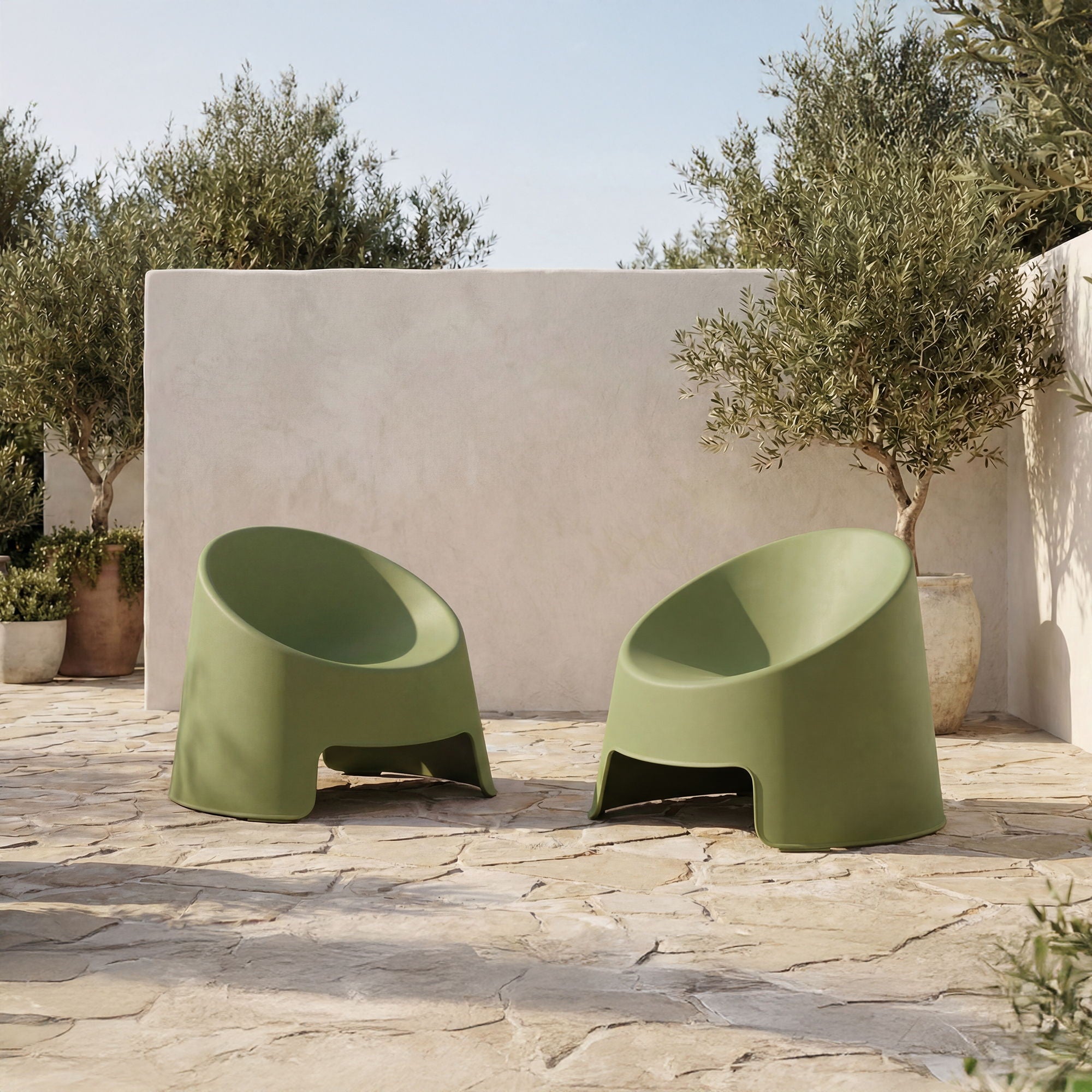 Nolla - Outdoor Accent Chair (Set of 2) - Green