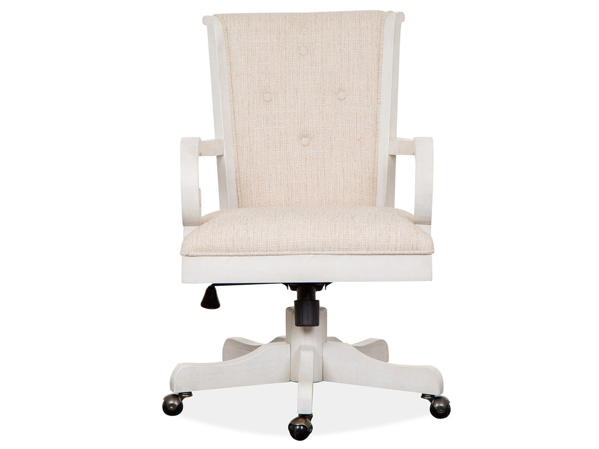 Bronwyn - Fully Upholstered Swivel Chair - Alabaster