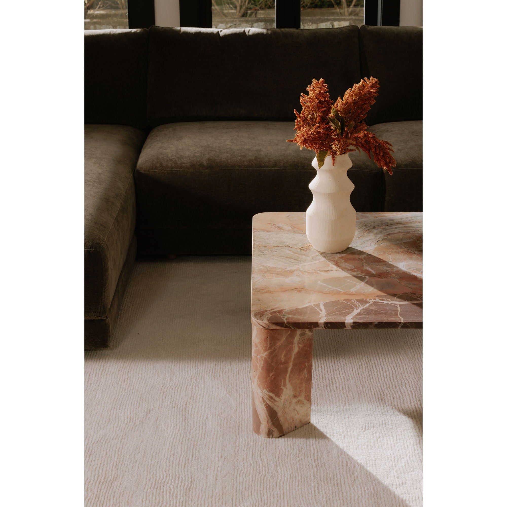 Segment - Coffee Table - Orange Lavante Marble