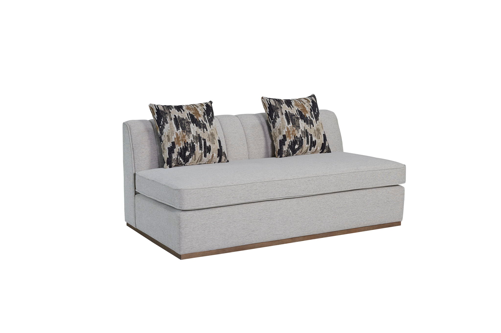 Elure - Channel Loveseat - Pearl Silver
