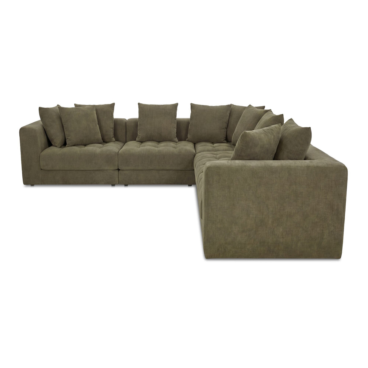 Davie - Classic L Modular Sectional - Olive