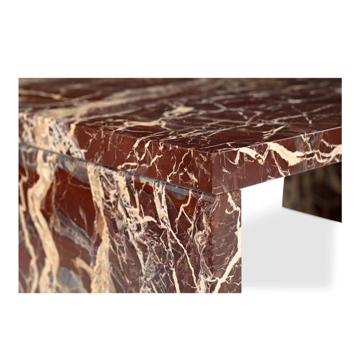 Rosa - Coffee Table - Rosso Levnato Marble