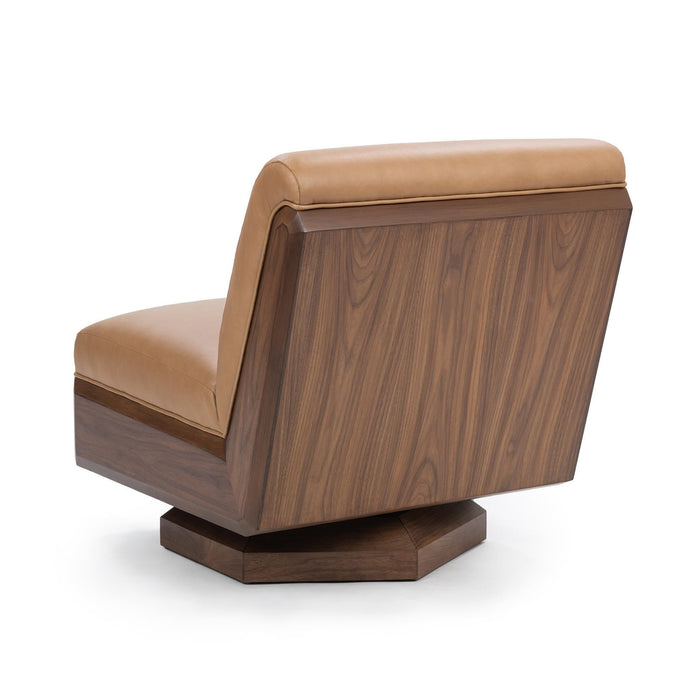 Myla - Swivel Accent Chair - Light Brown